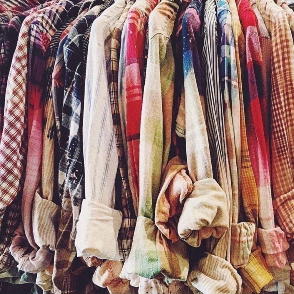 Surprise Mystery Distressed Hand Bleached Flannel Shirt